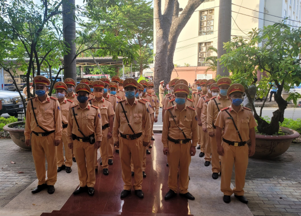 Cục CSGT bàn giao quân cho Công an TP Hồ Chí Minh phòng, chống dịch -0
