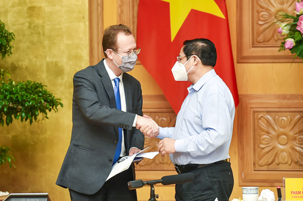 Thủ tướng Chính phủ Phạm Minh Chính tiếp  Đại biện lâm thời Đại sứ quán Hoa Kỳ và đại diện cộng đồng doanh nghiệp Hoa Kỳ tại Việt Nam -0