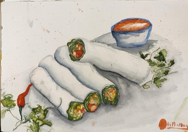 Enjoy Hanoi delicacies through sketches -0