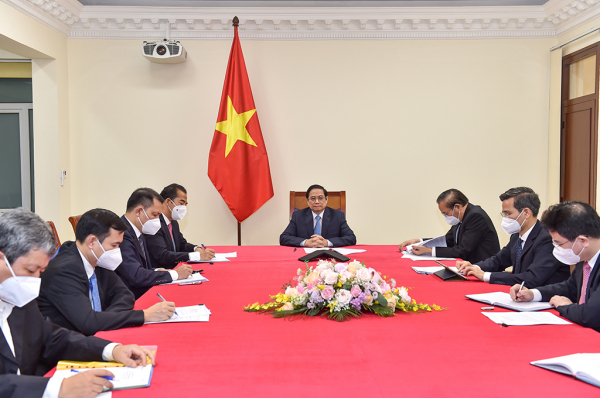 Thủ tướng Phạm Minh Chính điện đàm với Thủ tướng Áo Sebastian Kurz -0