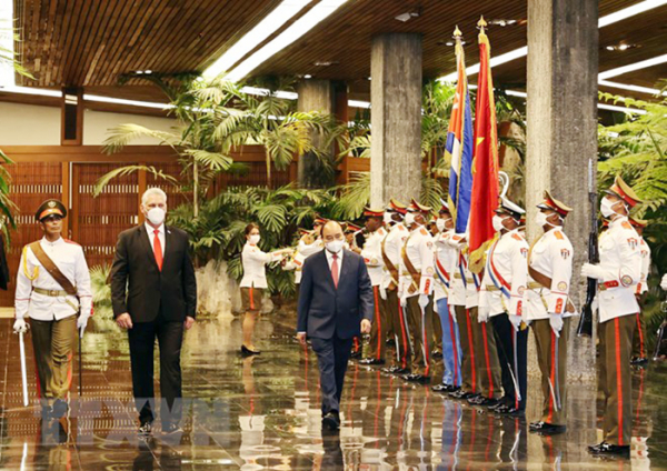 Chủ tịch Cuba chủ trì Lễ đón Chủ tịch nước Nguyễn Xuân Phúc -0
