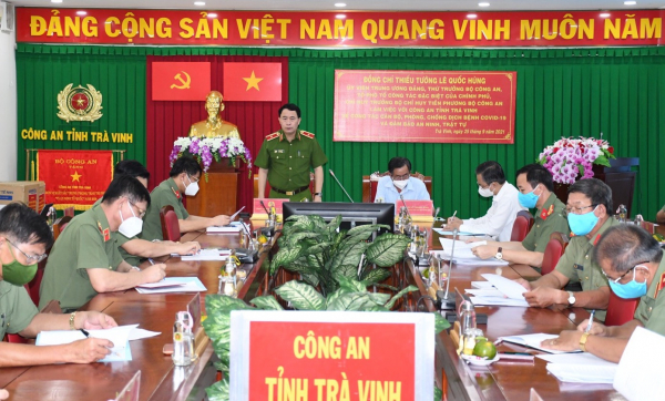 Thứ trưởng Lê Quốc Hùng kiểm tra công tác tại Công an tỉnh Trà Vinh -0