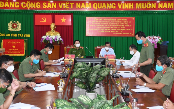 Thứ trưởng Lê Quốc Hùng kiểm tra công tác tại Công an tỉnh Trà Vinh -1