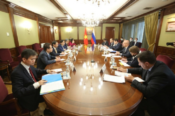 Bộ trưởng Ngoại giao Bùi Thanh Sơn hội kiến với Phó Thủ tướng Nga Dmitry Chernyshenko -0
