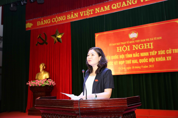 Thứ trưởng Trần Quốc Tỏ tiếp xúc cử tri thị xã Từ Sơn, Bắc Ninh -0
