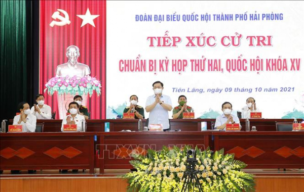 Chủ tịch Quốc hội Vương Đình Huệ tiếp xúc cử tri huyện Tiên Lãng, TP. Hải Phòng -0