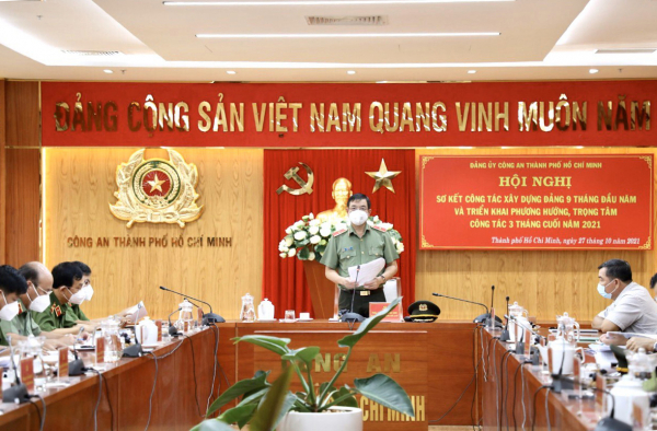Đảng ủy Công an TP Hồ Chí Minh sơ kết công tác xây dựng Đảng  -0