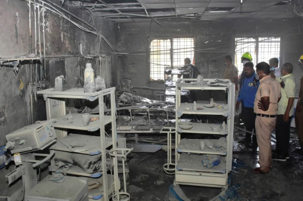 Cháy khu điều trị COVID-19 ở Ấn Độ, 11 người thiệt mạng  -0