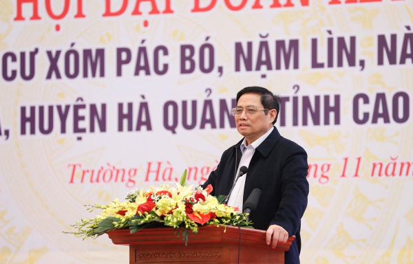 Thủ tướng dự Ngày hội Đại đoàn kết toàn dân tộc tại tỉnh Cao Bằng -0