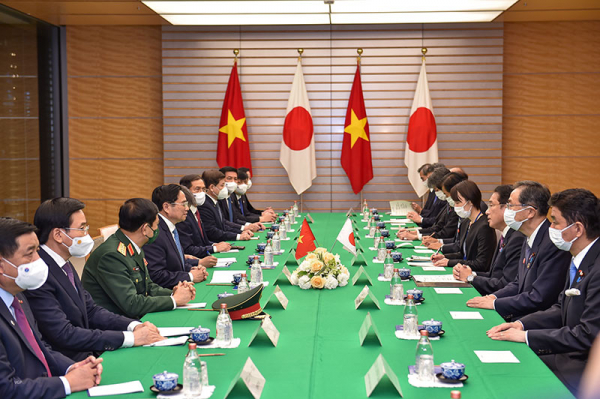 Lễ đón trọng thể Thủ tướng Phạm Minh Chính thăm chính thức Nhật Bản -0