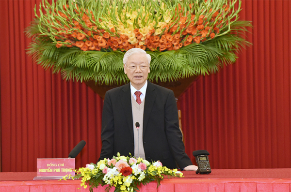 Sáng 27/11, tại Trụ sở Trung ương Đảng, Tổng Bí thư Nguyễn Phú Trọng đã chủ trì và trao quyết định nghỉ chế độ cho các đồng chí Ủy viên Bộ Chính trị khóa XII không tái cử khóa XIII. -0