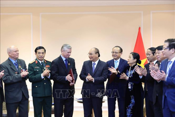 Chủ tịch nước gặp gỡ Hội hữu nghị Nga - Việt và Hội Cựu chiến binh Nga thời chiến tranh tại Việt Nam -0