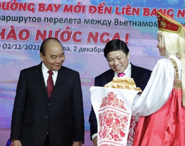 Chủ tịch nước Nguyễn Xuân Phúc dự lễ công bố đường bay thẳng Việt Nam – Moscow  -0