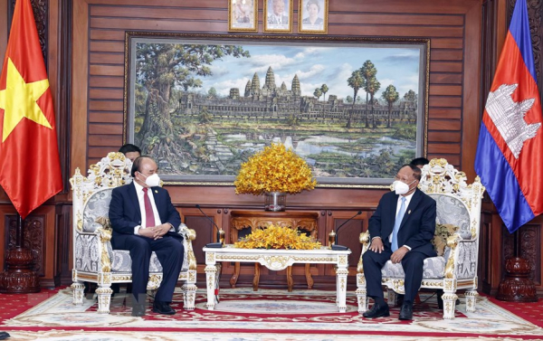 Chủ tịch nước hội kiến lãnh đạo Chính phủ, Thượng viện, Hạ viện Campuchia -0