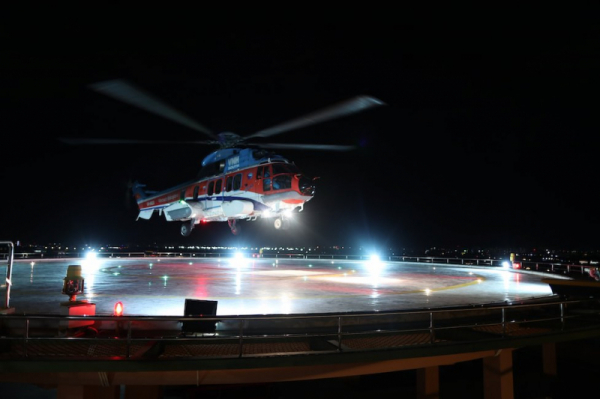 EC-225 helicopter undergoes flight training -0