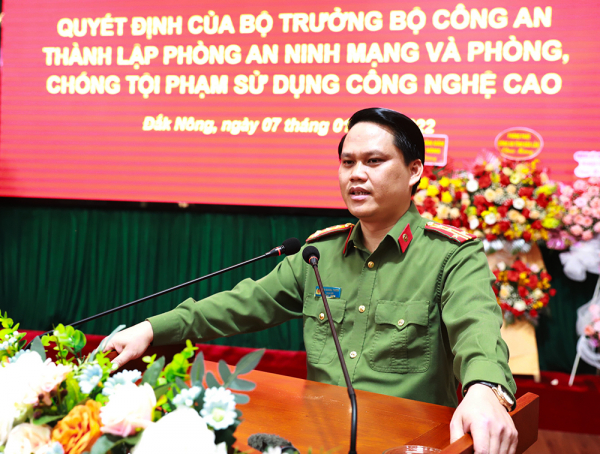 Công an Đắk Nông thành lập Phòng An ninh mạng và phòng, chống tội phạm sử dụng công nghệ cao -0