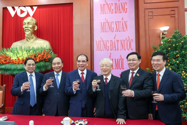 Tổng Bí thư Nguyễn Phú Trọng chúc Tết các lãnh đạo lão thành cách mạng -0