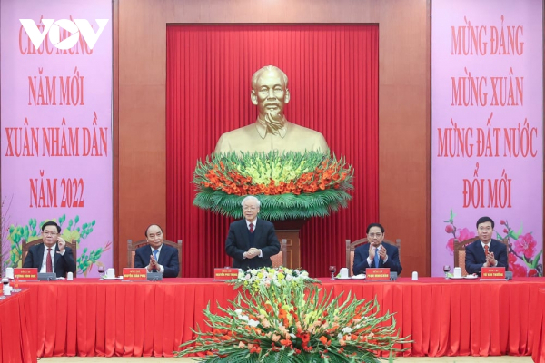 Tổng Bí thư Nguyễn Phú Trọng chúc Tết các lãnh đạo lão thành cách mạng -0
