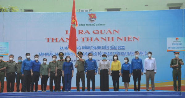 Tuổi trẻ Công an TP Hồ Chí Minh xung kích tuyên truyền kéo giảm tội phạm -1
