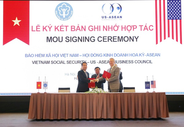 Ký biên bản hợp tác giữa Bảo hiểm xã hội Việt Nam và Hội đồng Kinh doanh Hoa Kỳ - ASEAN -0