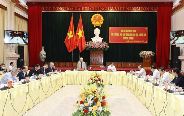 Tổng Bí thư Nguyễn Phú Trọng thăm, làm việc tại tỉnh Hòa Bình -0