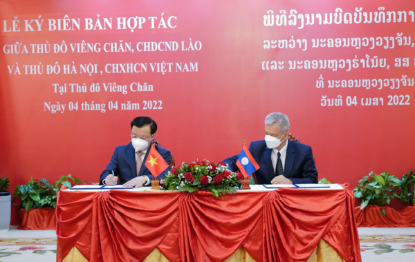 Tăng cường hợp tác giữa Hà Nội và thủ đô Viêng Chăn (Lào) -0