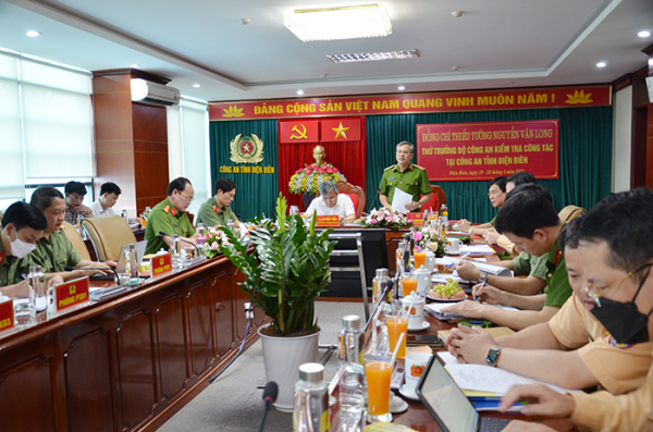 Thiếu tướng Nguyễn Văn Long, Thứ trưởng Bộ Công an kiểm tra công tác tại Công an tỉnh Điện Biên -0