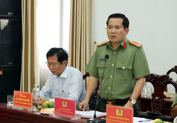 Thứ trưởng Trần Quốc Tỏ làm việc tại Công an tỉnh An Giang -0