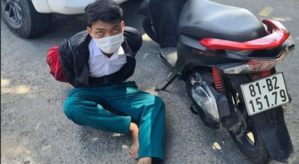 CSGT Tiền Giang bắt đối tượng trộm xe máy có 2 tiền án -0