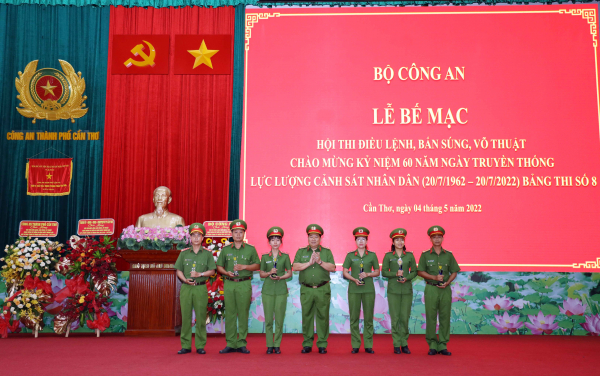 Công an tỉnh Trà Vinh đoạt giải Nhất tại Hội thi điều lệnh, bắn súng, võ thuật CAND -0