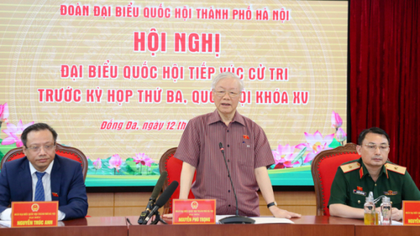 Tổng Bí thư Nguyễn Phú Trọng tiếp xúc cử tri Hà Nội trước kỳ họp thứ ba, Quốc hội khóa XV -0