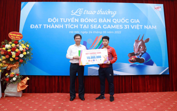 Vinh danh VĐV bóng bàn Việt Nam  duy nhất giành huy chương vàng tại SEA Game 31 -0