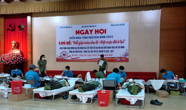 300 CBCS Công an tỉnh Bà Rịa-Vũng Tàu hiến máu tình nguyện -0