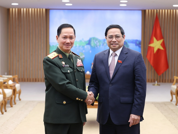 Thủ tướng Phạm Minh Chính tiếp Tổng Tham mưu trưởng QĐND Lào -0
