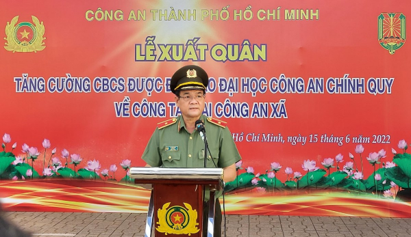 Công an TP Hồ Chí Minh xuất quân tăng cường CBCS chính quy về Công an xã -0