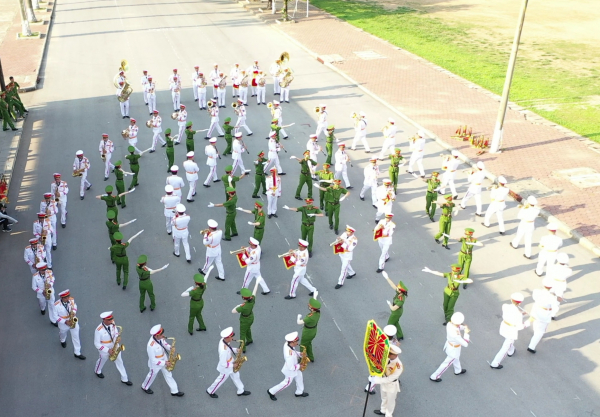 Đoàn nhạc Cảnh sát Việt Nam sơ duyệt chương trình biểu diễn tại Đại Nhạc hội Cảnh sát các nước ASEAN+ -5