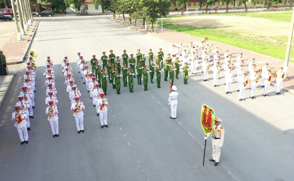 Đoàn nhạc Cảnh sát Việt Nam sơ duyệt chương trình biểu diễn tại Đại Nhạc hội Cảnh sát các nước ASEAN+ -1