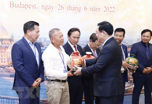 Chủ tịch Quốc hội gặp gỡ cộng đồng doanh nhân người Việt tại châu Âu -0