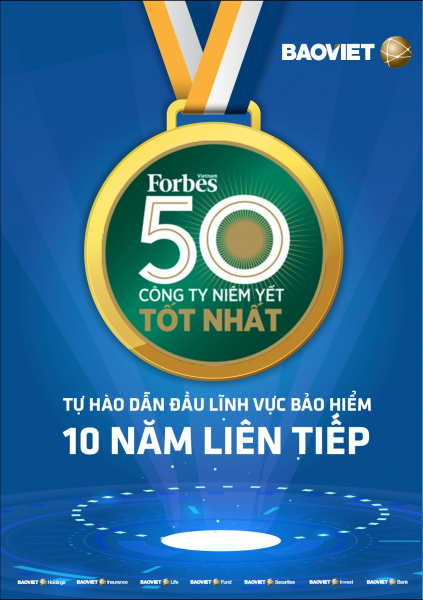 Bảo Việt 10 năm liên tiếp trong “Danh sách 50 công ty niêm yết tốt nhất năm 2022” -0