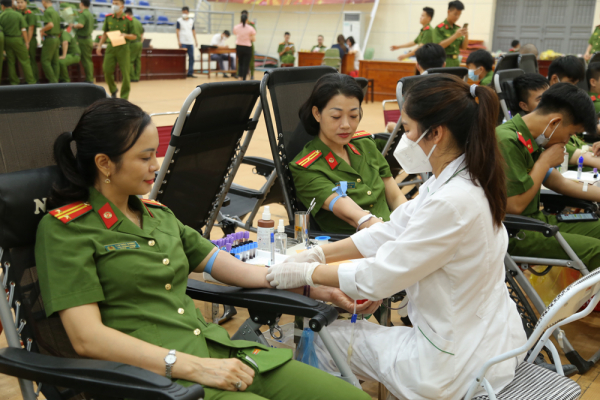 Học viện CSND đóng góp gần 1.300 đơn vị máu trong các đợt hiến máu tình nguyện hè 2022 -0