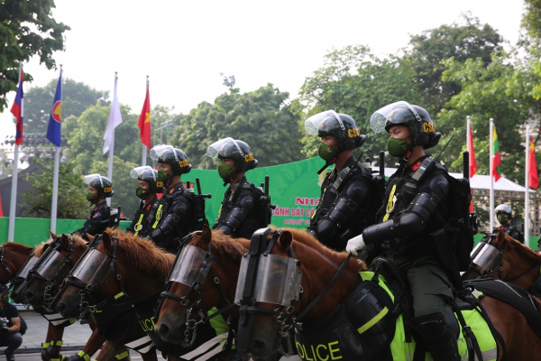 Những hình ảnh ấn tượng của lực lượng kỵ binh tại Nhạc hội Cảnh sát các nước ASEAN+ 2022 -1