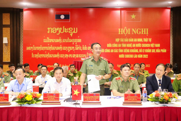 Hợp tác bảo đảm ANTT giữa Công an Nghệ An với Công an 3 tỉnh nước bạn Lào -0