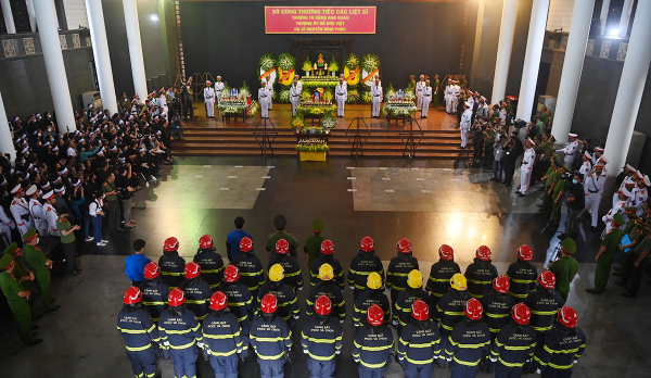 Tổ chức trọng thể Lễ tang 3 liệt sỹ Công an hy sinh khi chữa cháy -0