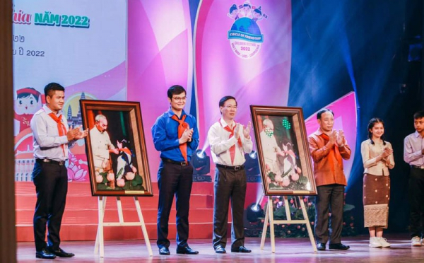 Ho Chi Minh Communist Youth Union hosts Vietnamese, Lao and Cambodian children cultural exchange  -0