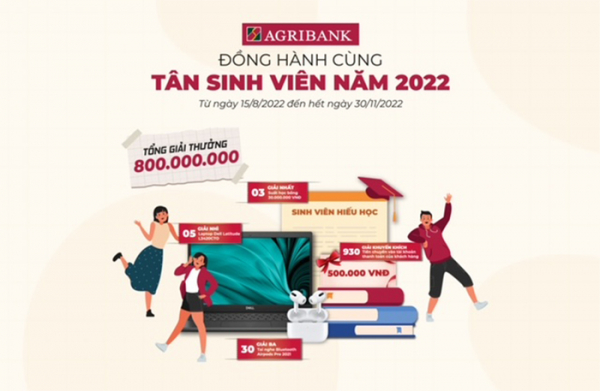 Hơn 900 giải thưởng chờ đón tân sinh viên năm học 2022-2023 khi mở tài khoản tại Agribank -0