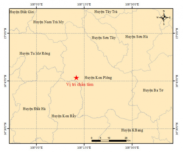 Công bố nguyên nhân ban đầu xảy ra động đất liên tiếp ở Kon Tum -0