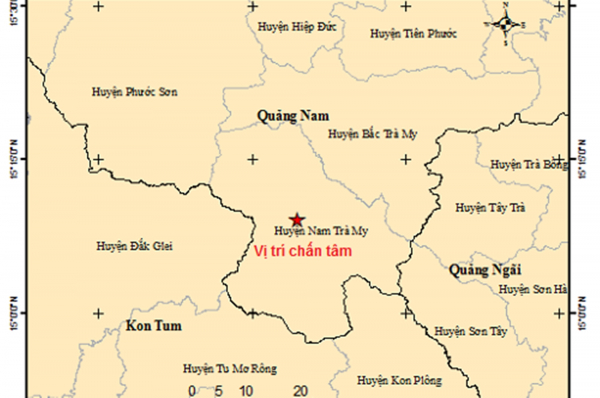 Sau liên tiếp nhiều trận động đất tại Kon Tum, vùng giáp ranh Quảng Nam xảy ra động đất -0