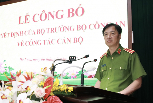 Bộ công an công bố điều động bổ nhiệm Đại tá Tô Anh Dũng giữ chức vụ Giám đốc Công an tỉnh Hà Nam -0
