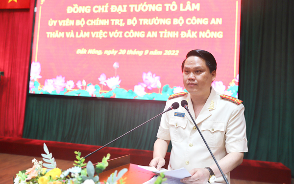 Bộ trưởng Tô Lâm biểu dương những kết quả nổi bật của Công an Đắk Nông -0