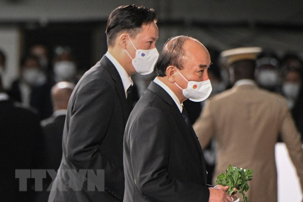 Chủ tịch nước Nguyễn Xuân Phúc dự Lễ Quốc tang cố Thủ tướng Abe Shinzo -0